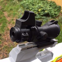 3D PRINTED ACOG HYBRID NERF GUN SCOPE