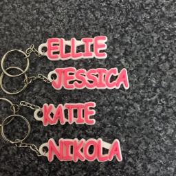 3D PRINTED PERSONALISED NAMED KEYRING - KEYCHAIN