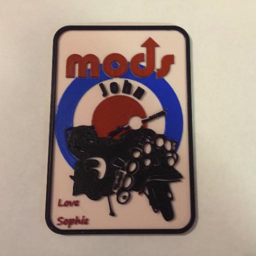 3D PRINTED MODS & ROCKERS PLAQUE