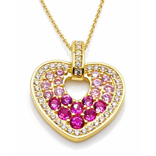 Multipinkstoneheartpendantandgoldnecklace.png