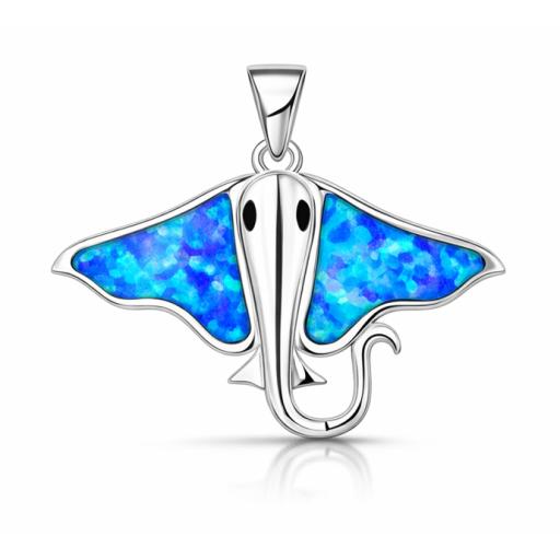 Sterling Silver 925 Stingray Pendant