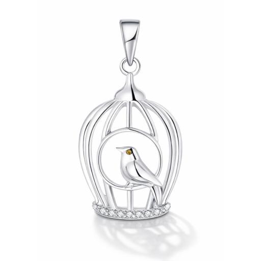 Sterling Silver 925 Bird & Birdcage House