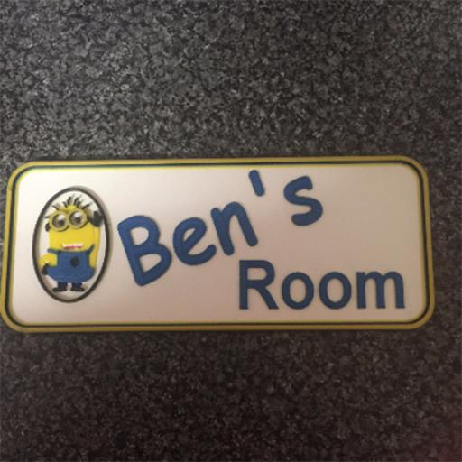 3D PRINTED PERSONALISED NAMED MINION DOOR PLAQUE (copy)