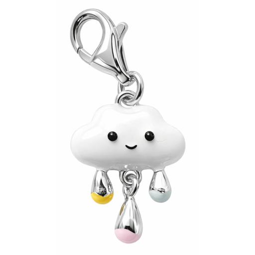 Sterling Silver 925 Cloud Charm - Lobster Clasp