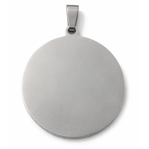 Engraved pendant with blank polished back