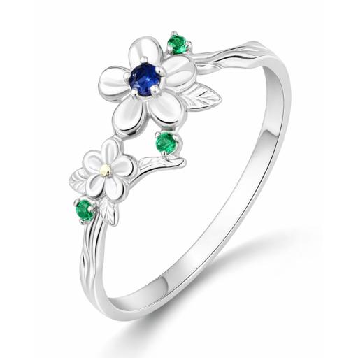 Sterling Silver 925 Daisies Flower Ring