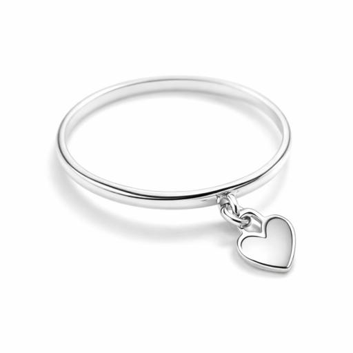 Sterling Silver 925 Heart Charm Ring