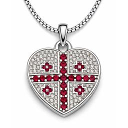 Georgia-flag-heart-gem-set-pendant-and-necklace