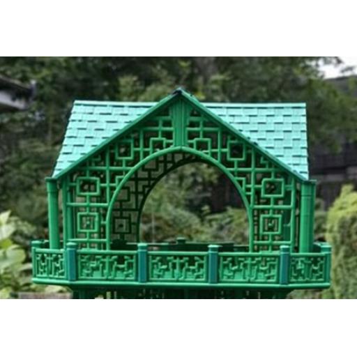 3D printable Pagoda Bird Feeder STL – side profile render