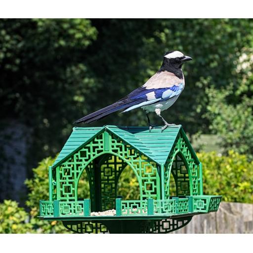 Pagoda Bird House STL render – angled view by Easton3D