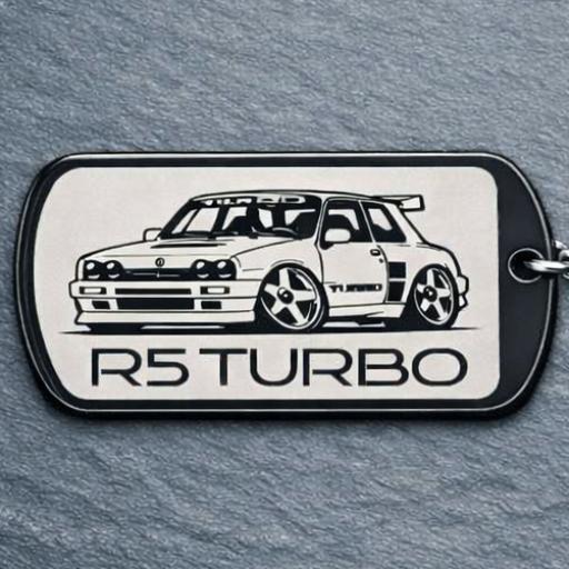 Renault R5 Turbo Dog Tag - Personalised Options