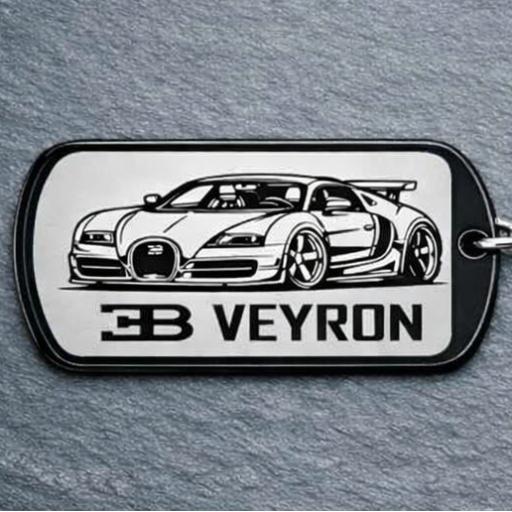 Bugatti Veyron Dog Tag - Personalised Options