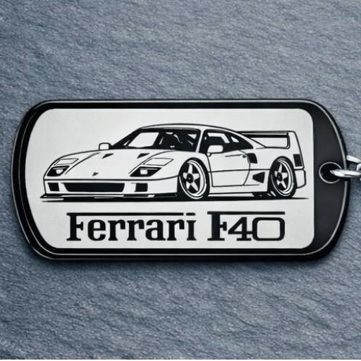 Ferrari F40  Dog Tag - Personalised Options