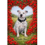 Full Colour Meadow Heart Pet Portrait